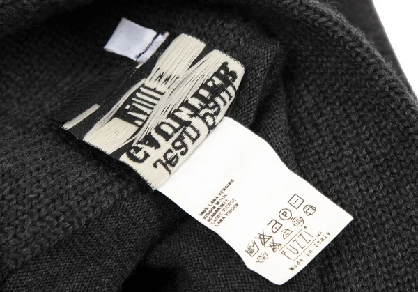 ジャンポールゴルチエ マイユファムJean Paul GAULTIER MAILLE FEMME 顔付きフォックスマフラーデザインニットワンピース グレーL K-113297_015