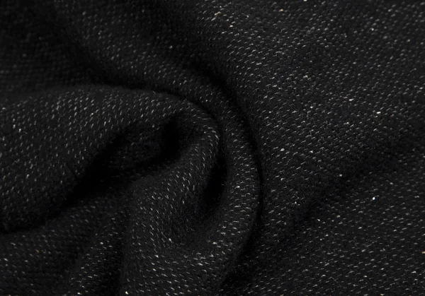 ヨウジヤマモト ノアールYohji Yamamoto NOIR ウールシルクフリンジマフラージャケット 黒2 K-113299_011