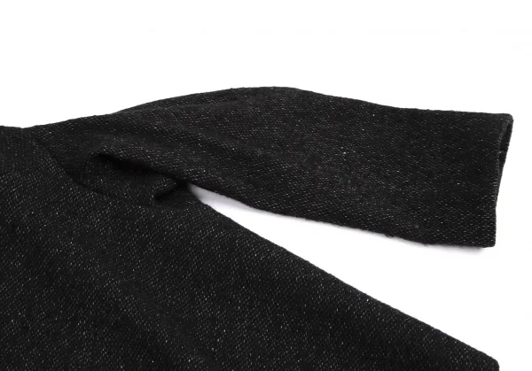 ヨウジヤマモト ノアールYohji Yamamoto NOIR ウールシルクフリンジ巻きデザインセットアップ 黒2・1 K-113301_007