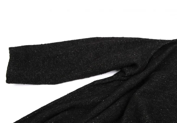 ヨウジヤマモト ノアールYohji Yamamoto NOIR ウールシルクフリンジ巻きデザインセットアップ 黒2・1 K-113301_008