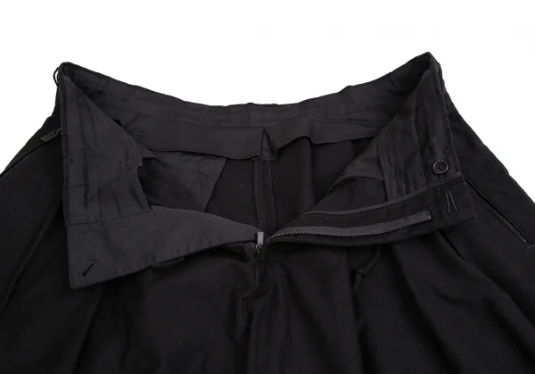 ブラックスキャンダル ヨウジヤマモトBLACK Scandal Yohji Yamamoto ロゴ刺繍コットンツイルバルーンパンツ 黒3 K-113317_004