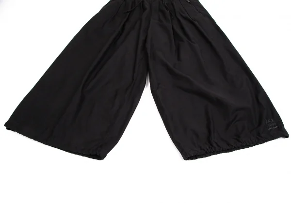 ブラックスキャンダル ヨウジヤマモトBLACK Scandal Yohji Yamamoto ロゴ刺繍コットンツイルバルーンパンツ 黒3 K-113317_007