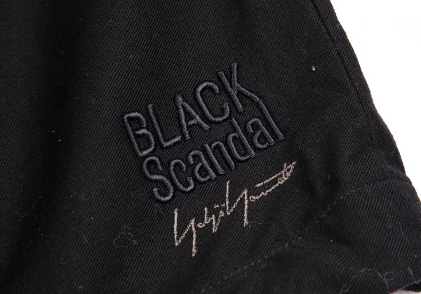 ブラックスキャンダル ヨウジヤマモトBLACK Scandal Yohji Yamamoto ロゴ刺繍コットンツイルバルーンパンツ 黒3 K-113317_008