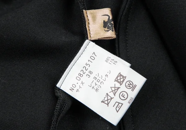 センソユニコSENSOUNICO 芽風 ストレッチジャージーアウトシームボタンレスロングカーディガン 黒38 K-113319_019