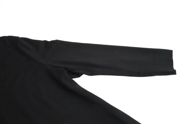 センソユニコSENSOUNICO 芽風 ストレッチジャージーアウトシームボタンレスロングカーディガン 黒38 K-113319_004