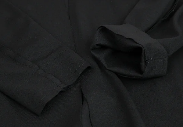 センソユニコSENSOUNICO 芽風 ストレッチジャージーアウトシームボタンレスロングカーディガン 黒38 K-113319_006