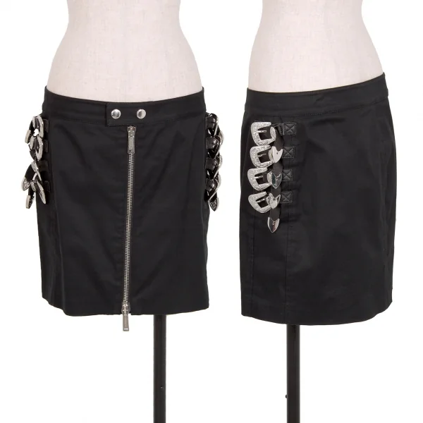 ディースクエアードDSQUARED2 バックルディテールフルジップタイトスカート