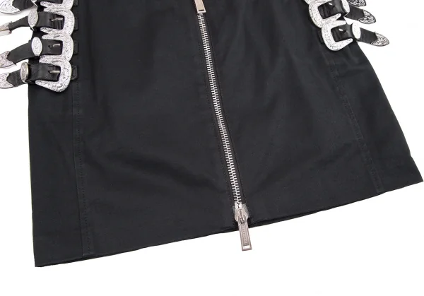 ディースクエアードDSQUARED2 バックルディテールフルジップタイトスカート 黒40 K-113320_005