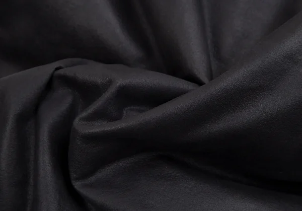 イッセイミヤケISSEY MIYAKE シンセティックレザーフロントドレープダウンベスト 黒2 K-113328_015