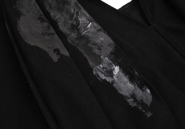 ヨウジヤマモト ファムYohji Yamamoto FEMME ペイントプリーツサスペンダーワンピース 黒1 K-113331_006