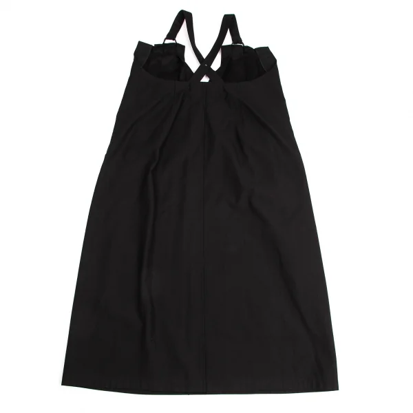ヨウジヤマモト ファムYohji Yamamoto FEMME ペイントプリーツサスペンダーワンピース 黒1 K-113331_011