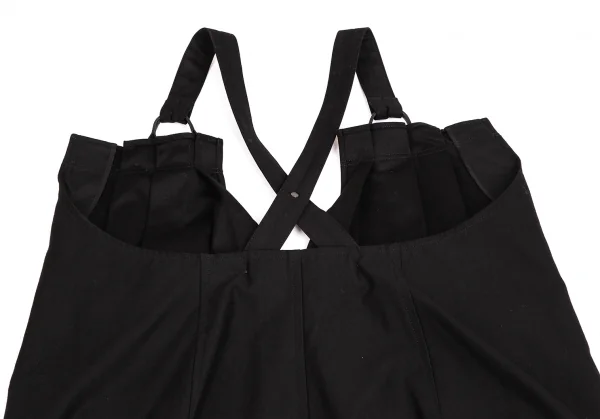 ヨウジヤマモト ファムYohji Yamamoto FEMME ペイントプリーツサスペンダーワンピース 黒1 K-113331_012