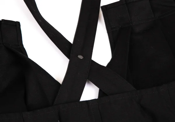 ヨウジヤマモト ファムYohji Yamamoto FEMME ペイントプリーツサスペンダーワンピース 黒1 K-113331_013