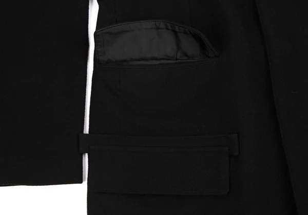 レギュレーション ヨウジヤマモトメンREGULATION Yohji Yamamoto MEN ウールカシミヤビーバードクタージャケット 黒3 K-113337_010
