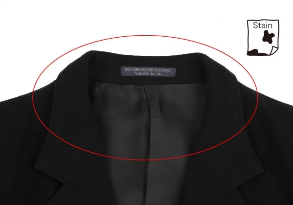 レギュレーション ヨウジヤマモトメンREGULATION Yohji Yamamoto MEN ウールカシミヤビーバードクタージャケット 黒3 K-113337_003