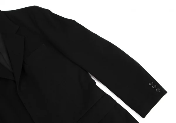 レギュレーション ヨウジヤマモトメンREGULATION Yohji Yamamoto MEN ウールカシミヤビーバードクタージャケット 黒3 K-113337_005