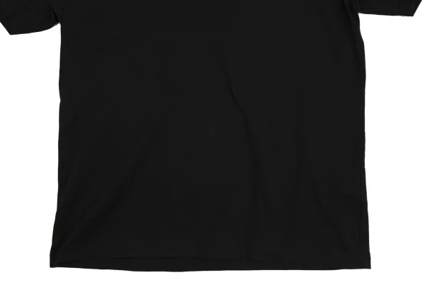 ヨウジヤマモト プールオム×ニューエラYohji Yamamoto POUR HOMME×NEWERA バックドローイングプリント反転ロゴ刺繍Tシャツ 黒4 K-113340_011