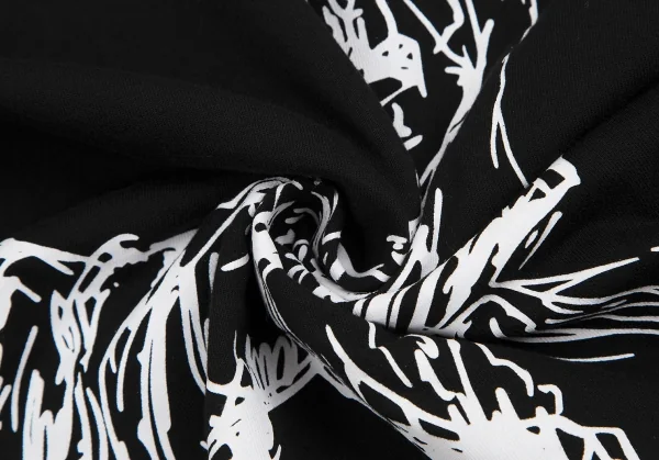 ヨウジヤマモト プールオム×ニューエラYohji Yamamoto POUR HOMME×NEWERA バックドローイングプリント反転ロゴ刺繍Tシャツ 黒4 K-113340_014