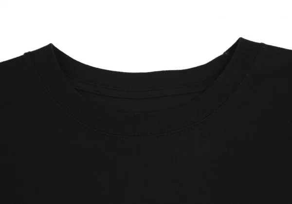 ヨウジヤマモト プールオム×ニューエラYohji Yamamoto POUR HOMME×NEWERA バックドローイングプリント反転ロゴ刺繍Tシャツ 黒4 K-113340_007