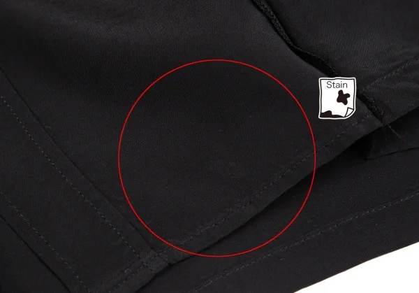 ヨウジヤマモト プールオムYohji Yamamoto POUR HOMME レーヨンシルクフロントレイヤード半袖シャツ 黒3 K-113342_010