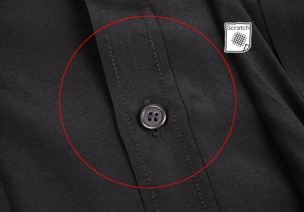 ヨウジヤマモト プールオムYohji Yamamoto POUR HOMME レーヨンシルクフロントレイヤード半袖シャツ 黒3 K-113342_009