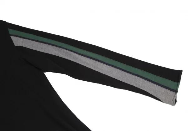 ヨウジヤマモト プールオムYohji Yamamoto POUR HOMME コットンカシミヤラインニットカーディガン 黒3 K-113345_011