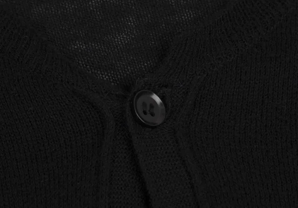 ヨウジヤマモト プールオムYohji Yamamoto POUR HOMME コットンカシミヤラインニットカーディガン 黒3 K-113345_003