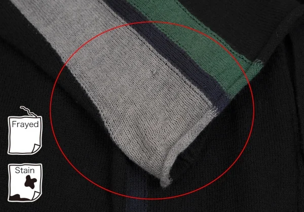 ヨウジヤマモト プールオムYohji Yamamoto POUR HOMME コットンカシミヤラインニットカーディガン 黒3 K-113345_006