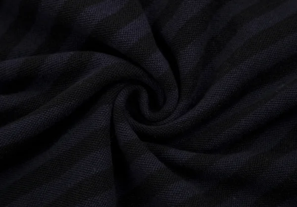 マドモアゼルノンノンMademoiselle NON NON ロゴ刺繍鹿の子ボーダー半袖カットソー 青黒38(M) K-113357_010