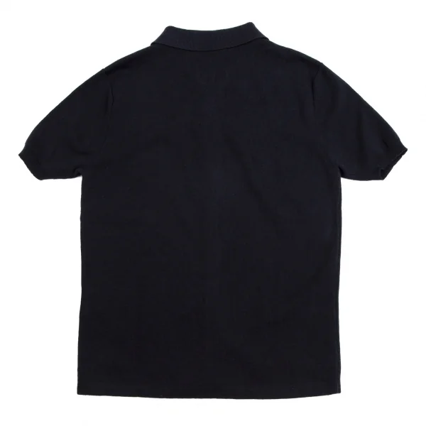 マドモアゼルノンノンMademoiselle NON NON コットンポケットデザインニットポロシャツ 紺38(M) K-113358_014