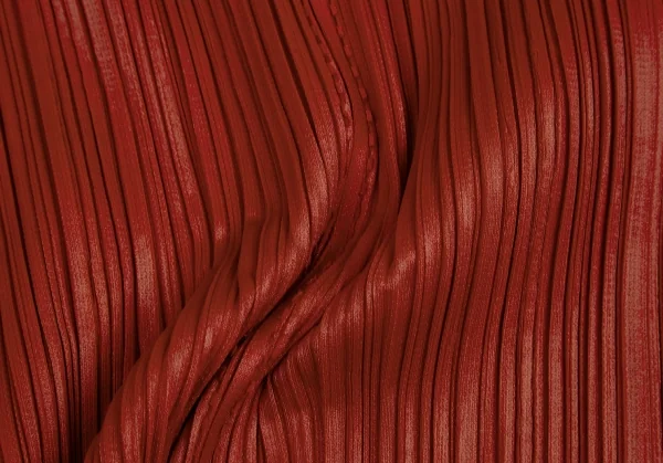 プリーツプリーズPLEATS PLEASE ピンキングカット切替プリーツポロシャツ 赤3位 K-113372_012