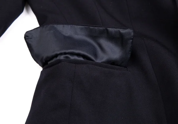 ローブドシャンブル コムデギャルソンrobe de chambre COMME des GARCONSウールギャバ3Bテーラードジャケット 紺M K-113384_013