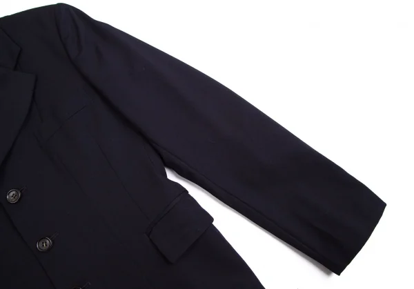 ローブドシャンブル コムデギャルソンrobe de chambre COMME des GARCONSウールギャバ3Bテーラードジャケット 紺M K-113384_006