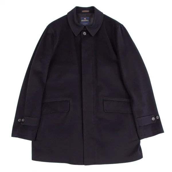 ブルックスブラザーズBrooks Brothers Loro Piana Storm System ロロピアーナストームシステムウールハーフコート 紺L K-113391_001
