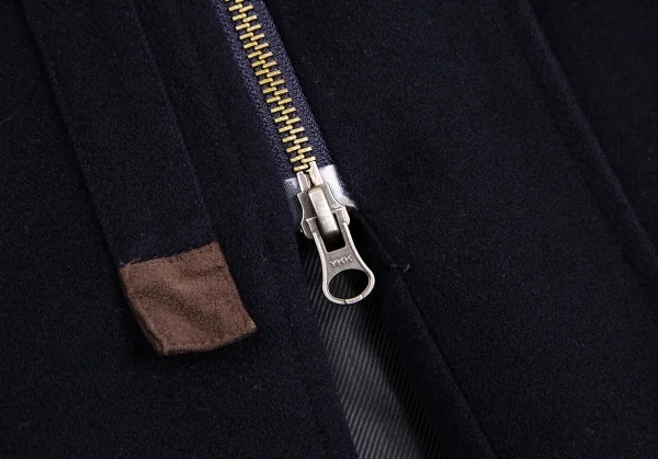 ブルックスブラザーズBrooks Brothers Loro Piana Storm System ロロピアーナストームシステムウールハーフコート 紺L K-113391_012