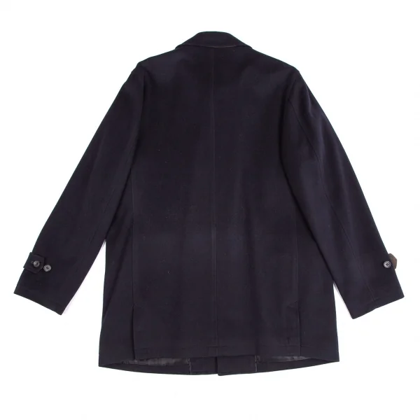 ブルックスブラザーズBrooks Brothers Loro Piana Storm System ロロピアーナストームシステムウールハーフコート 紺L K-113391_016