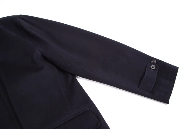 ブルックスブラザーズBrooks Brothers Loro Piana Storm System ロロピアーナストームシステムウールハーフコート 紺L K-113391_004