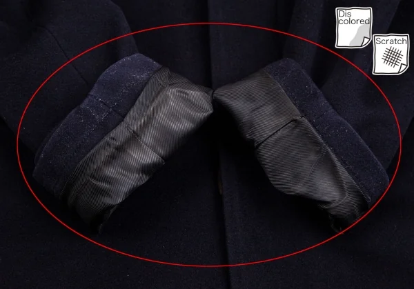 ブルックスブラザーズBrooks Brothers Loro Piana Storm System ロロピアーナストームシステムウールハーフコート 紺L K-113391_006