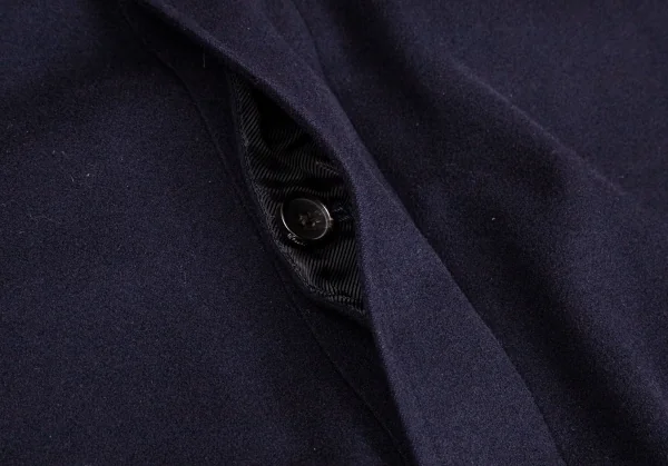 ブルックスブラザーズBrooks Brothers Loro Piana Storm System ロロピアーナストームシステムウールハーフコート 紺L K-113391_009