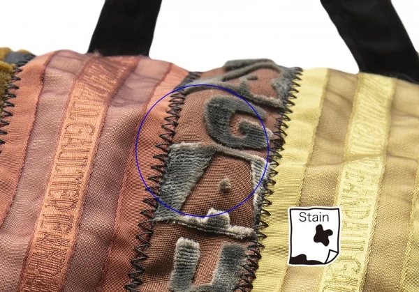 ジャンポールゴルチエJean Paul GAULTIER ロゴマルチストライプミニリュックサック 黒マルチ K-113398_007