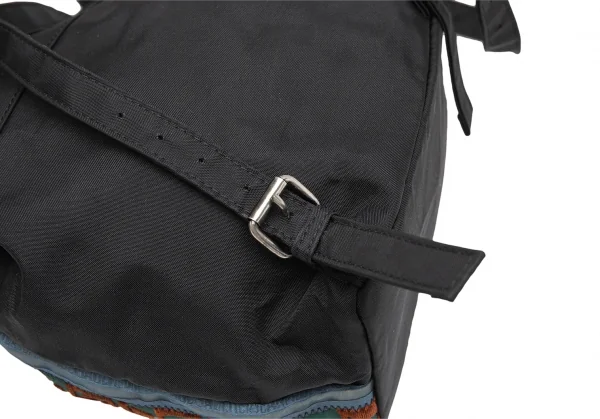 ジャンポールゴルチエJean Paul GAULTIER ロゴマルチストライプミニリュックサック 黒マルチ K-113398_009