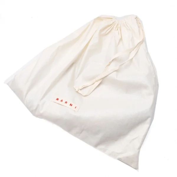 マルニMARNI 天然繊維製ストライプトートバッグ 緑黄 K-113403_011