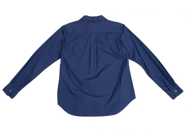 ブラックコムデギャルソンBLACK COMME des GARCONS 製品洗いカモフラポケットシャツ 青XS K-113410_010