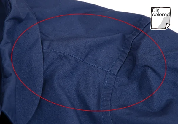 ブラックコムデギャルソンBLACK COMME des GARCONS 製品洗いカモフラポケットシャツ 青XS K-113410_015