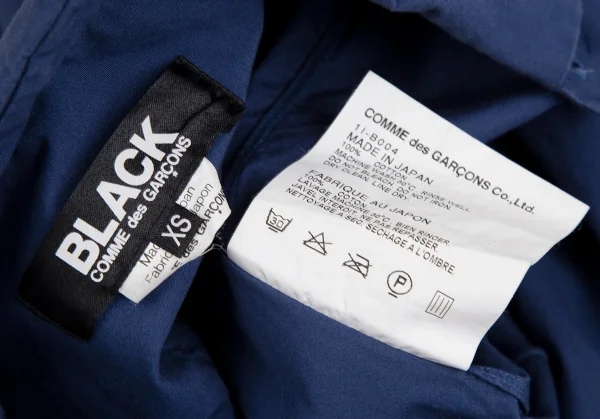 ブラックコムデギャルソンBLACK COMME des GARCONS 製品洗いカモフラポケットシャツ 青XS K-113410_017