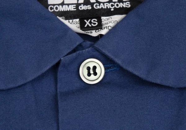 ブラックコムデギャルソンBLACK COMME des GARCONS 製品洗いカモフラポケットシャツ 青XS K-113410_004