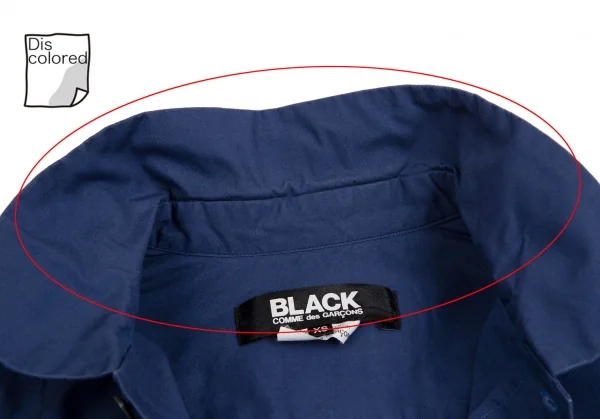 ブラックコムデギャルソンBLACK COMME des GARCONS 製品洗いカモフラポケットシャツ 青XS K-113410_005