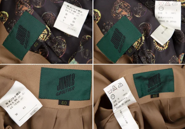 JUNIOR GAULTIER Wool Waist Shape Jacket & Mini Skirt K-113423_020