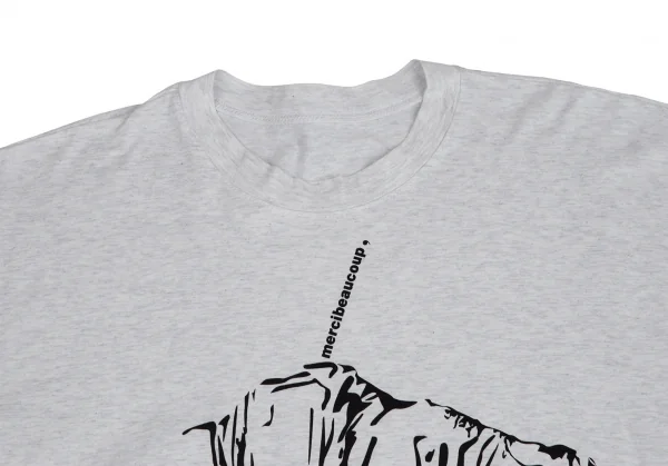 メルシーボークーmercibeaucoup 960クロワッサンプリントTシャツ ライトグレー3 K-113427_002