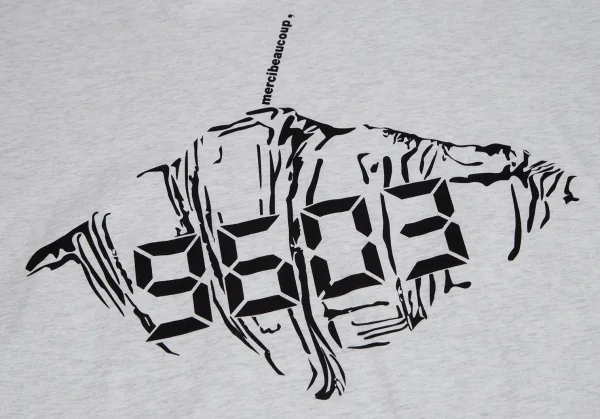 メルシーボークーmercibeaucoup 960クロワッサンプリントTシャツ ライトグレー3 K-113427_005